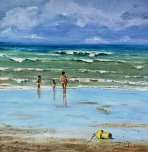 image-texte-portfolio christine fondimare plage huile rouen